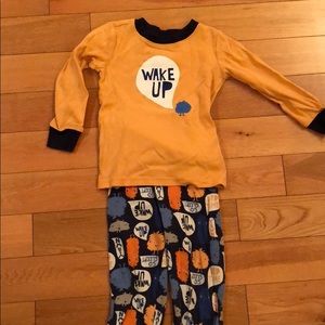 Orange monster pajamas